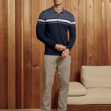 Cotton En Maille Colour Block Boutonné Polo