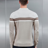 Cotton En Maille Colour Block Boutonné Polo