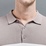 Cotton En Maille Colour Block Polo