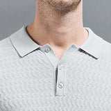 Cotton En Maille Manches Longues Texturé Polo