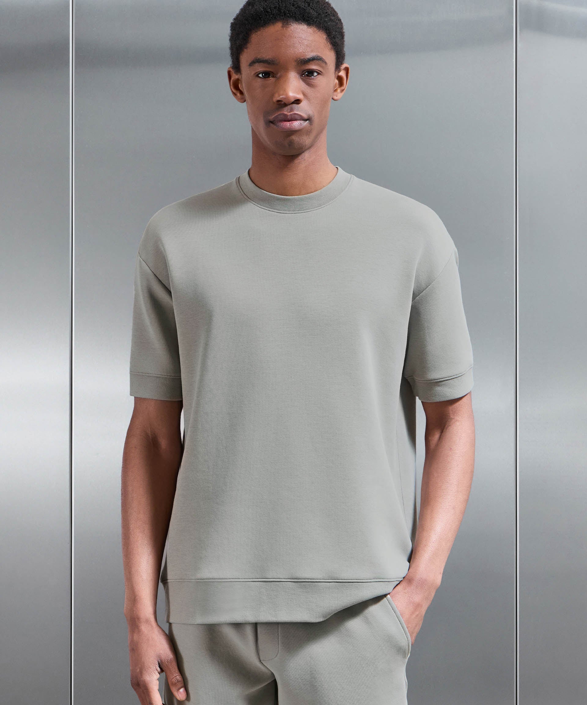 T-Shirt Côtelé Relaxed Luxe